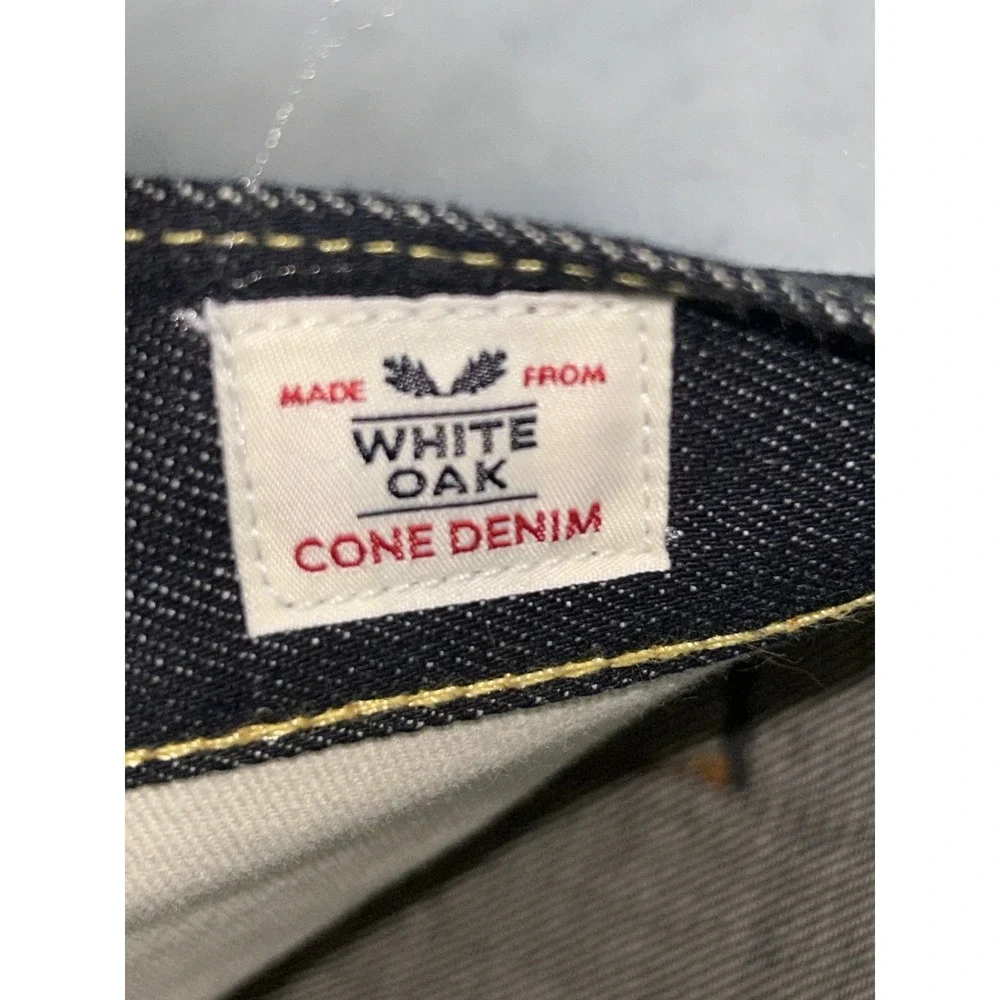 Tellason Ankara White Oak Cone Selvedge Denim Jeans USA Straight Leg 36x34